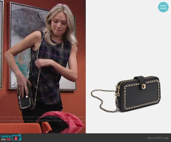 Zara Crossbody Bag with Zips worn by Abby Newman (Melissa Ordway) on The Young and the Restless