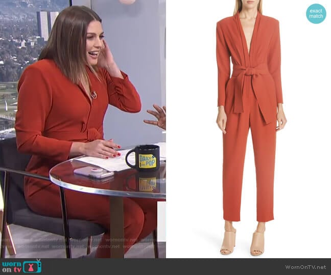 Kieran Jumpsuit by A.L.C. worn by Carissa Loethen Culiner on E! News