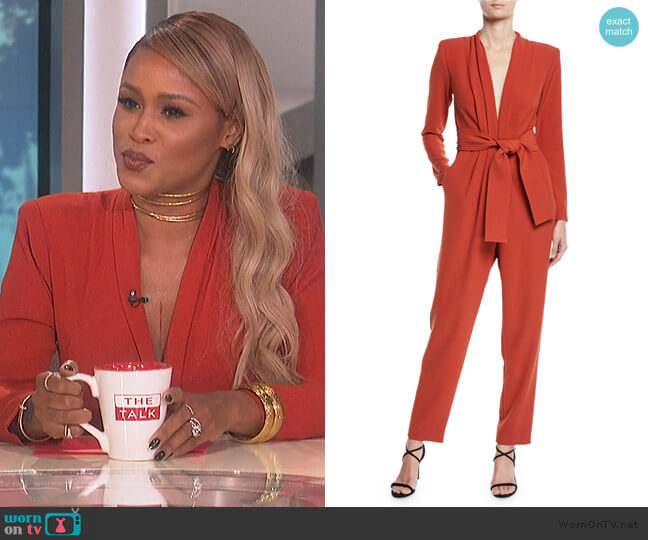 Kieran Belted Jumpsuit by ALC worn by Eve on The Talk