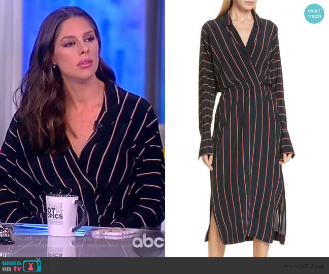 Nico Stripe Silk Shirtdress by A.L.C. worn by Abby Huntsman on The View