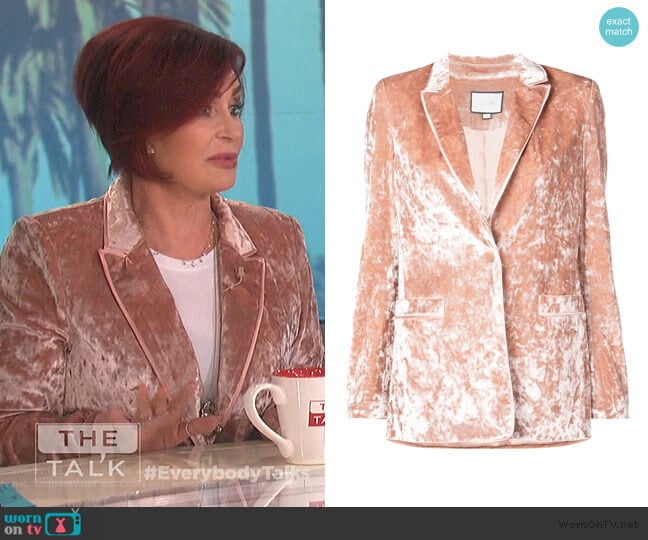 Dallas Velvet Blazer by Alexis worn by Sharon Osbourne on The Talk