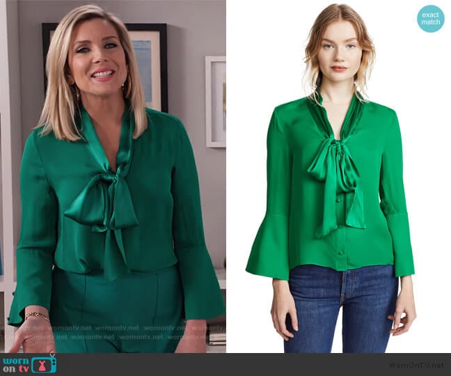 Meredith Blouse by Alice + Olivia worn by Brianna (June Raphael) on Grace and Frankie