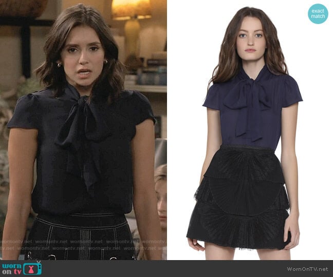 Jeannie Top by Alice + Olivia worn by Clem (Nina Dobrev) on Fam