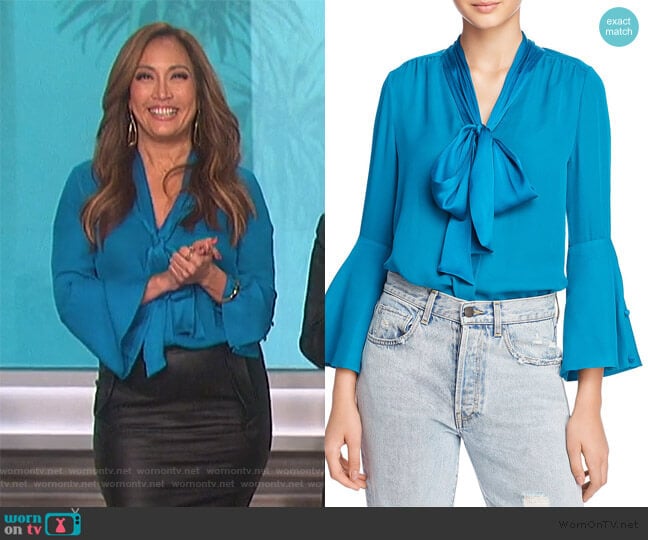 Meredith Blouse by Alice + Olivia worn by Carrie Inaba on The Talk