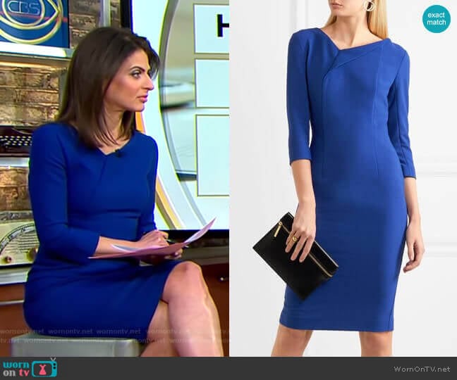Ashby Dress by Roland Mouret worn by Bianna Golodryga  on CBS Mornings