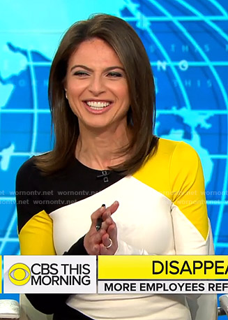 Bianna's colorblock dress on CBS This Morning