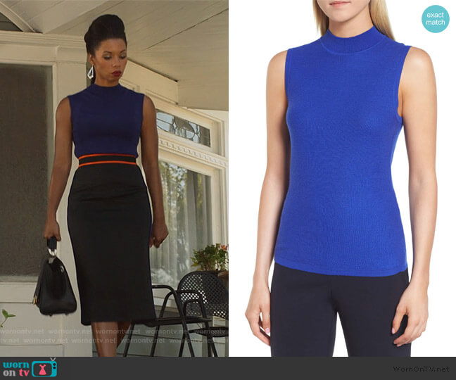 Fellie Mock Neck Sweater by BOSS worn by Catherine Wilder (Angel Parker) on Marvels Runaways