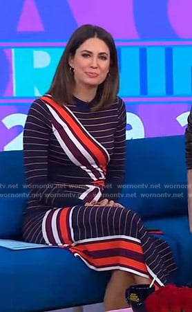 Cecilia’s striped asymmetric dress on Good Morning America