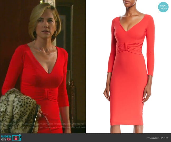 Claudetta Dress by Chiara Boni La Petite Robe worn by Eve Donovan (Kassie DePaiva) on Days of our Lives