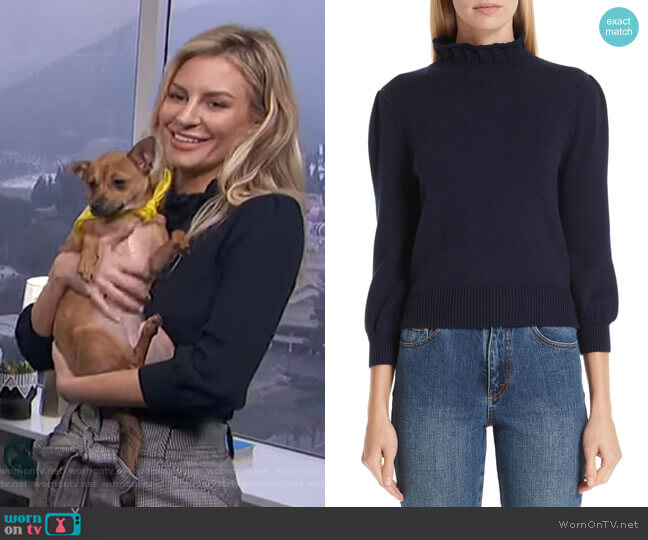 Mock Neck Wool Sweater by Co worn by Morgan Stewart on E! News