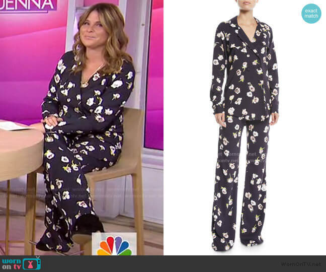 WornOnTV: Jenna’s black buttoned blouse and pants on Today | Jenna Bush ...
