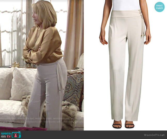 Elie Tahari Haidee Pants worn by Nikki Reed Newman (Melody Thomas-Scott) on The Young & the Restless