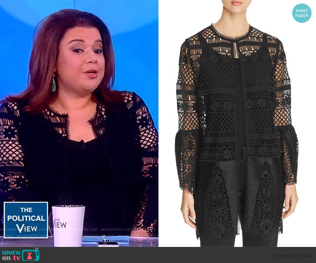 Jaya Crochet Lace Jacket by Elie Tahari worn by Ana Navarro on The View