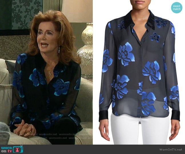 Martha Blouse by Elie Tahari worn by Maggie Horton (Suzanne Rogers) on Days of our Lives