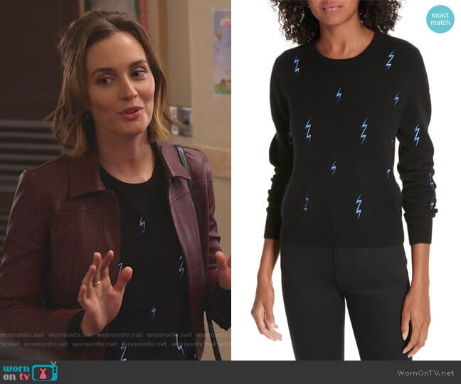 Shirley Sweater by Equipment worn by Angie (Leighton Meester) on Single Parents