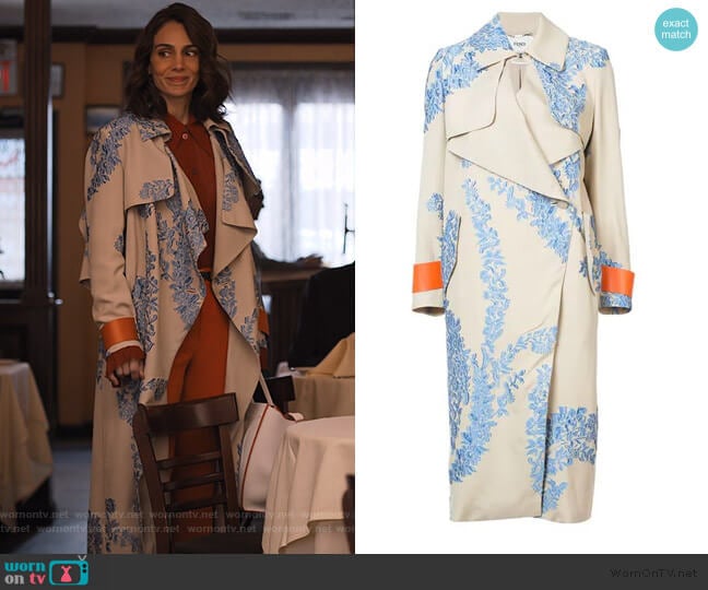 Fil Coupe Organza Oversized Coat by Fendi worn by Samantha Delmonico (Annie Parisse) on Friends from College