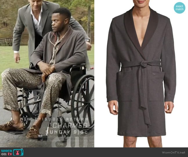 Lewin Shawl Collar Robe by Hanro worn by Jeff Colby (Sam Adegoke) on Dynasty