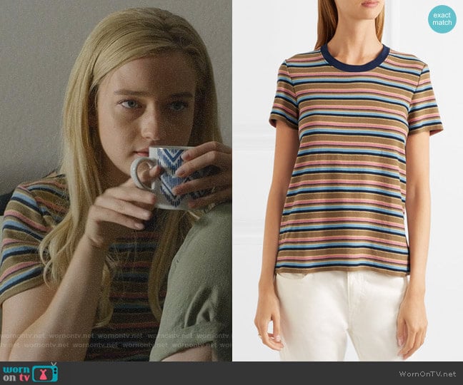 Vintage Boy Striped T-shirt by James Perse worn by Terra Newell (Julia Garner) on Dirty John