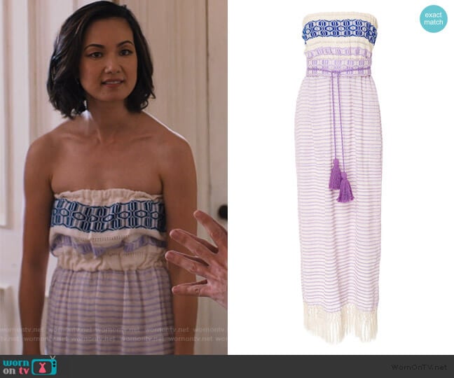 Irina Strapless Dress by Jaline worn by Marianne (Jae Suh Park) on Friends from College