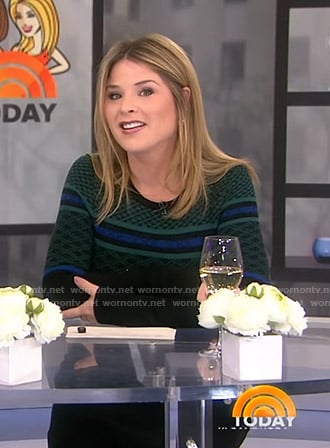 Jenna’s black ribbed knit dress on Today