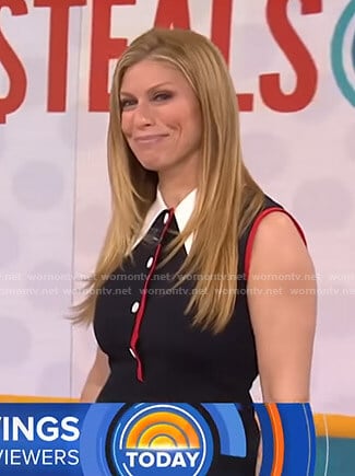 Jill’s black sleeveless collared mini dress on Today