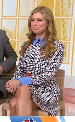 Jill’s blue printed collared dress on Today