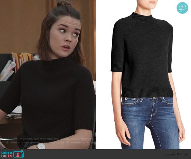 Jodi B Cashmere Sweater by Theory worn by Callie Foster (Maia Mitchell) on Good Trouble