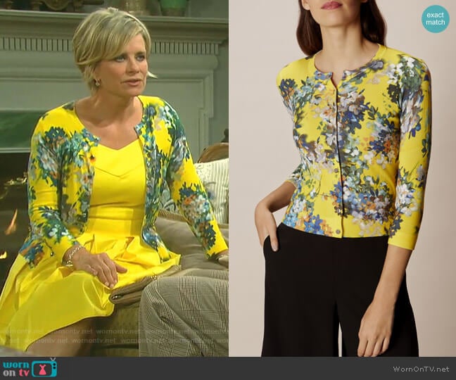 Floral Print Cardigan by Karen Millen worn by Kayla Brady (Mary Beth Evans) on Days of our Lives