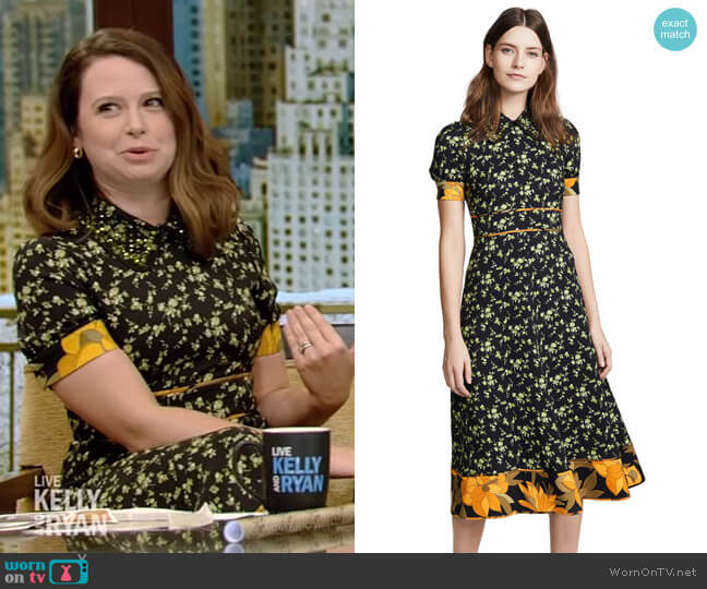 Floral Shirtdress by No.21 worn by Katie Lowes on Live with Kelly and Ryan