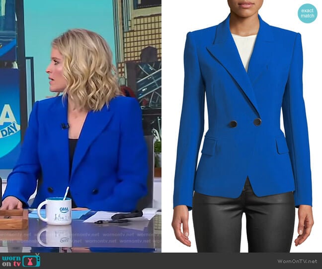 Corynne Jacket by Kobi Halperin worn by Sara Haines on Good Morning America