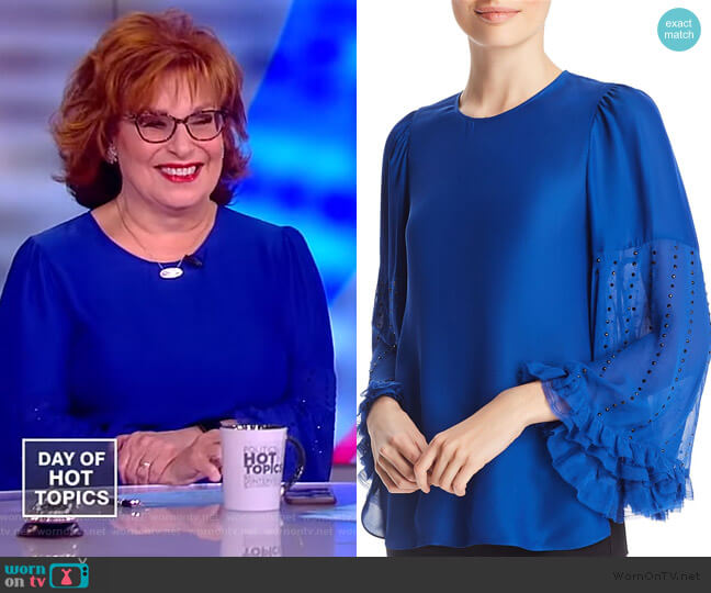 Ora Embellished Blouse by Kobi Halperin worn by Joy Behar on The View