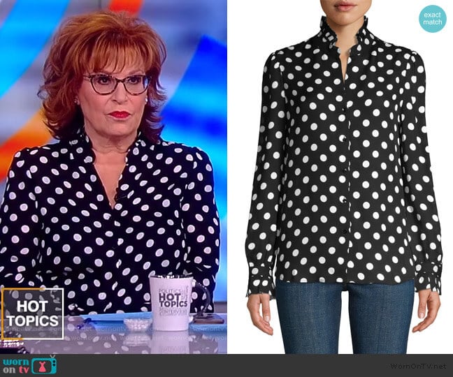 Carla Victorian Blouse by L'Agence worn by Joy Behar on The View