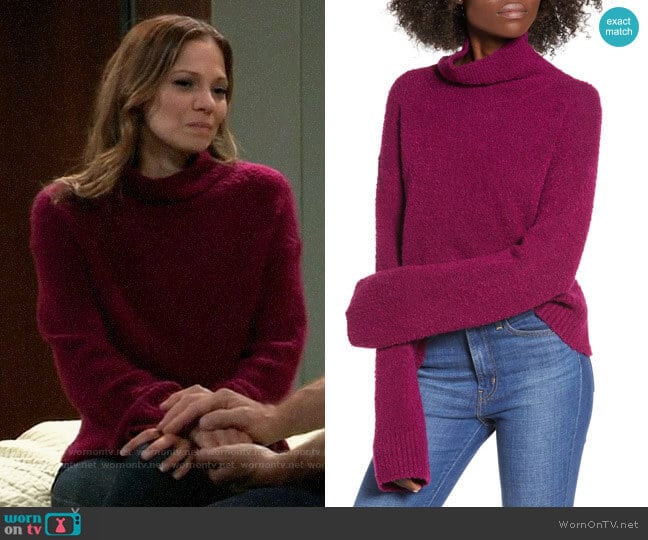 Leith Boucle Sweater worn by Kim Nero (Tamara Braun) on General Hospital