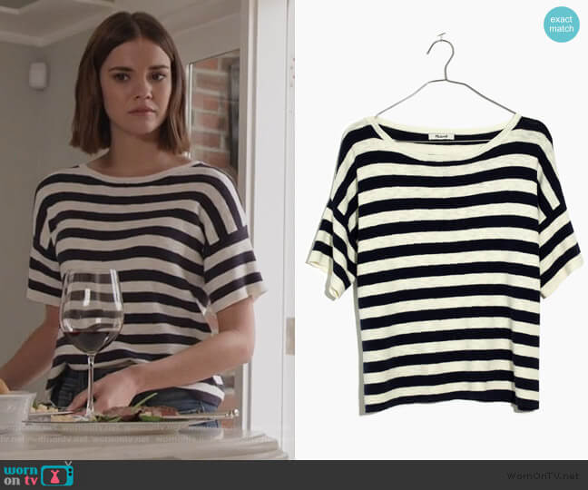 Boxy Sweater Tee by Madewell worn by Callie Foster (Maia Mitchell) on Good Trouble