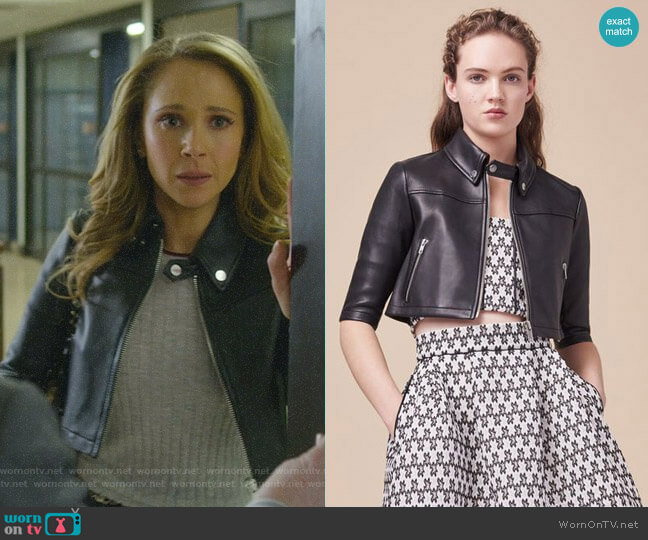 Brittany Leather Jacket by Maje worn by Veronica Newell (Juno Temple) on Dirty John