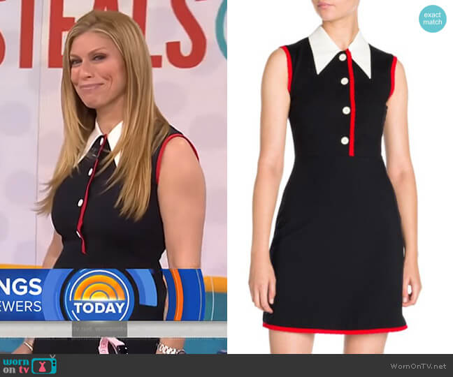 Jersey Contrast Collar Dress by Miu Miu worn by Jill Martin on Today