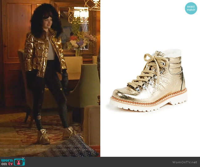 Margherita Hiker Boots by Montelliana worn by Kirby Anders (Maddison Brown) on Dynasty