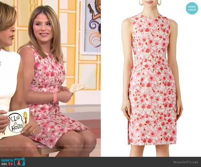 Floral Sheath Dress by Prabal Gurung worn by Jenna Bush Hager on Today