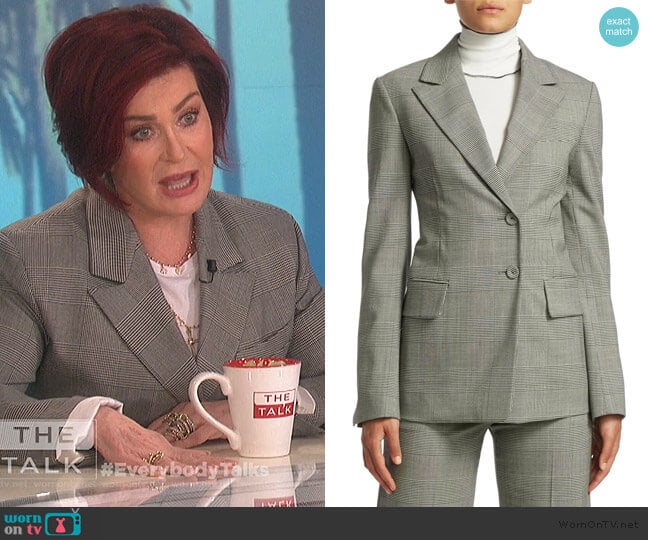 Single-Breasted Glen Check Blazer by Proenza Schouler worn by Sharon Osbourne on The Talk