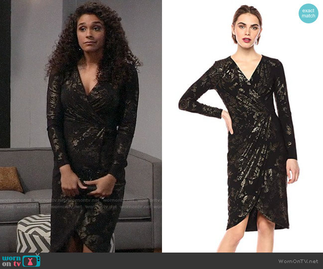 RACHEL Rachel Roy Lauren Dress worn by Jordan Ashford (Briana Nicole Henry) on General Hospital