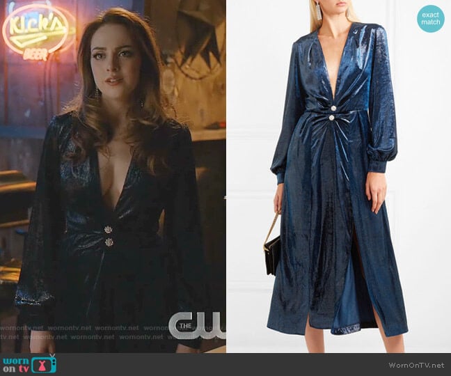 Christy Dress by Raquel Diniz worn by Fallon Carrington (Elizabeth Gillies) on Dynasty