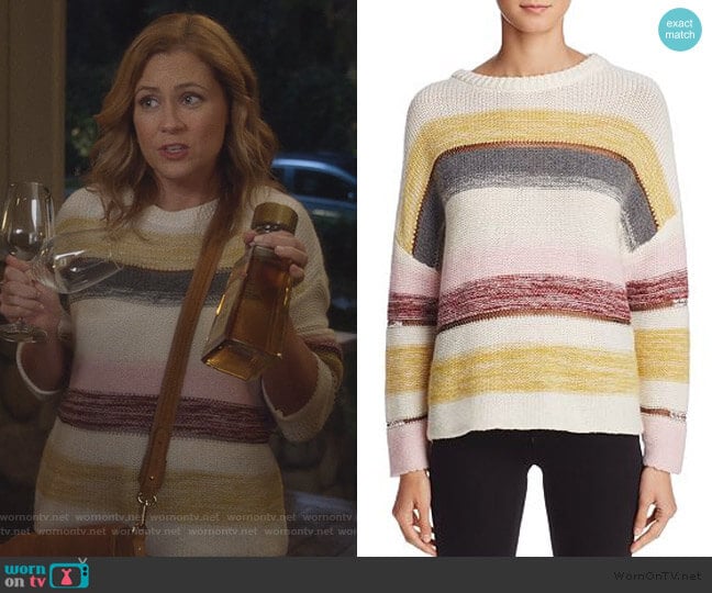 Daphne Stripe Sweater by Rails worn by Lena (Jenna Fischer) on Splitting Up Together