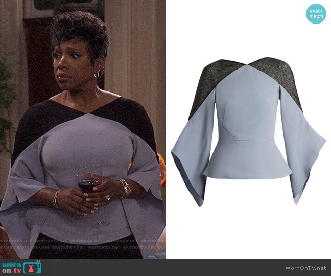 Harthill Top by Roland Mouret worn by Rose (Sheryl Lee Ralph) on Fam