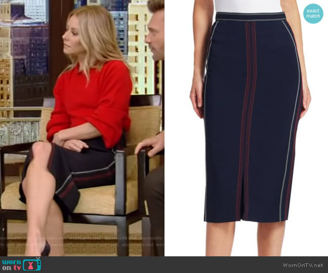 Tracy Pencil Skirt by Roland Mouret worn by Kelly Ripa on Live with Kelly and Mark