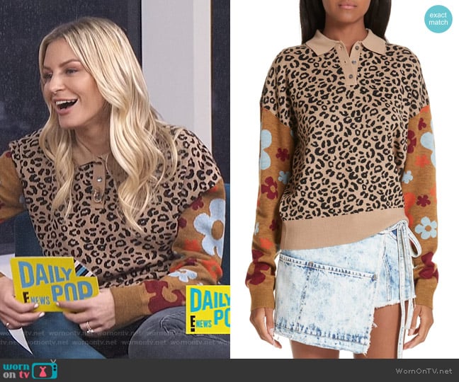  Paw Paw Polo Sweater by Sandy Liang worn by Morgan Stewart on E! News