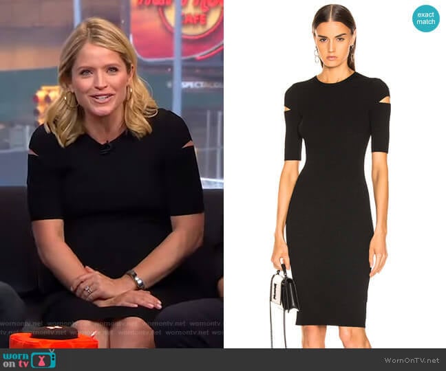 Slash Dress by Helmut Lang worn by Sara Haines on Good Morning America