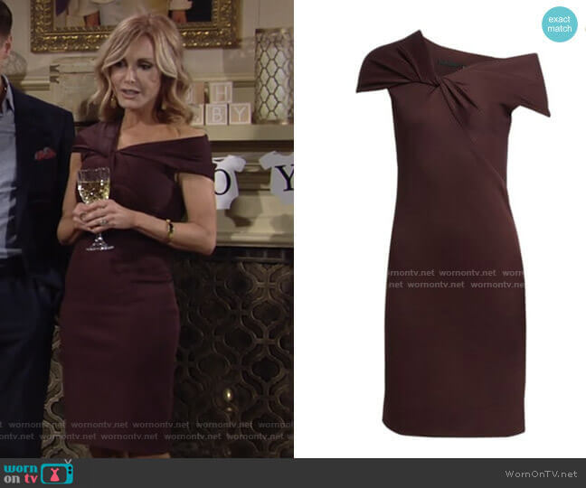 Helmut Lang Twist Rib Dress worn by Lauren Fenmore (Tracey Bregman) on The Young and the Restless