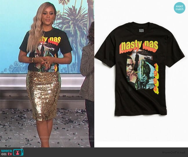 Nasty Nas Tee by Urban Outfitters worn by Eve on The Talk