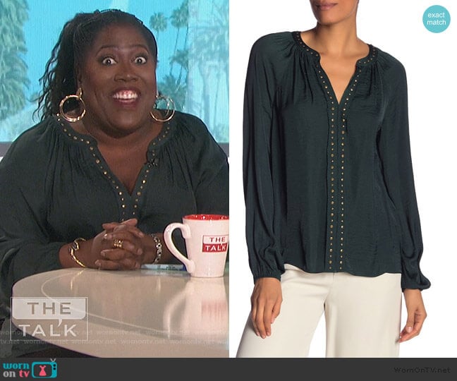 WornOnTV: Sheryl’s green studded top on The Talk | Sheryl Underwood ...