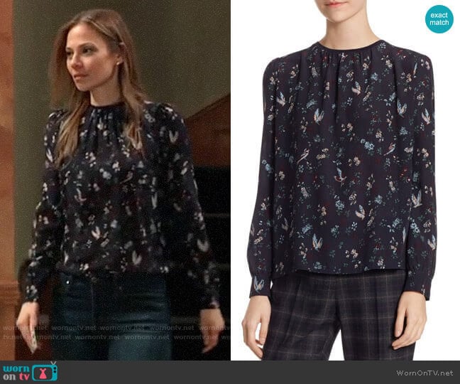 Weekend Max Mara Edmea Blouse worn by Kim Nero (Tamara Braun) on General Hospital